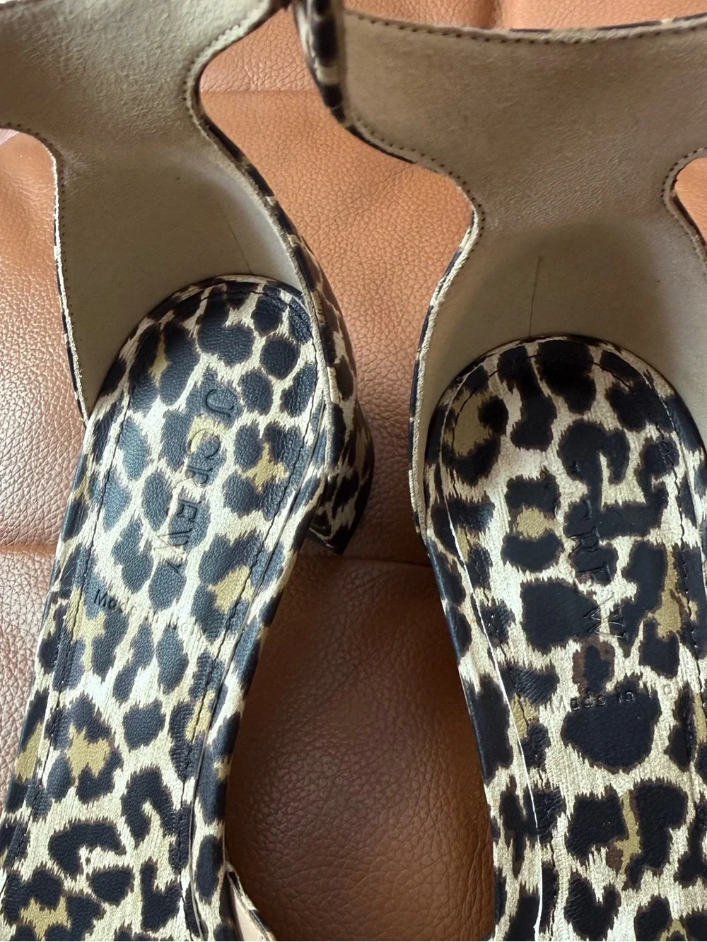 J. Crew Leopard Print Ankle-Strap Heels - Black and Tan Women’s 10